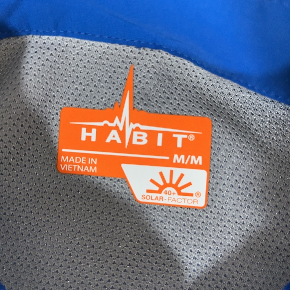 Habit River Guide Shirt Men's M Blue Short Sleeve Vented Solar Factor 40+ NWT - Picture 5 of 15